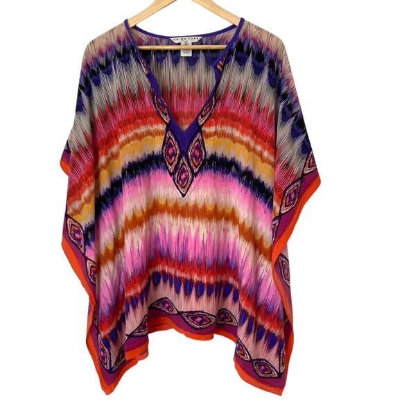 TRINA TURK Theodora 100% Silk Caftan Dress Multicolored, Size XS/S - Picture 1 of 11